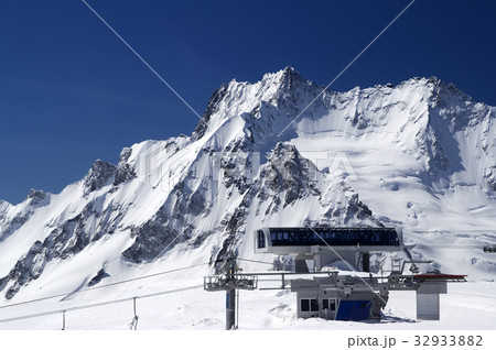 Station of ropeway. Ski resort. Station of ropeway. Ski resort. 32933882