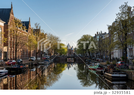 Canals of Amsterdam at morning. Netherlands. Canals of Amsterdam at morning. Netherlands. 32935581
