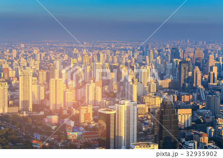 City of Bangkok downtown office building skyline 32935902