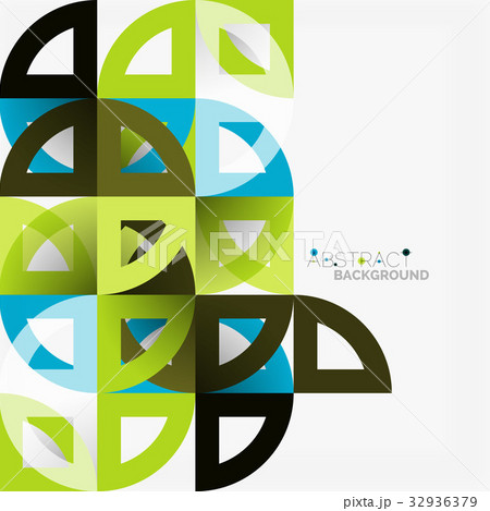 Cut paper circles, mosaic mix geometric pattern Cut paper circles, mosaic mix geometric pattern 32936379