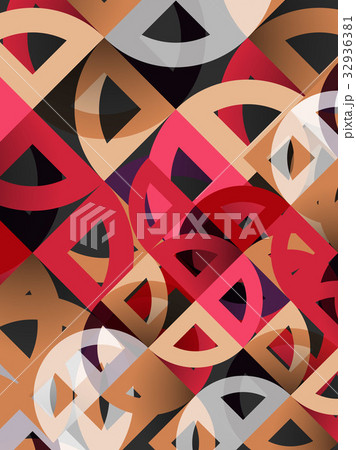 Cut paper circles, mosaic mix geometric pattern Cut paper circles, mosaic mix geometric pattern 32936381