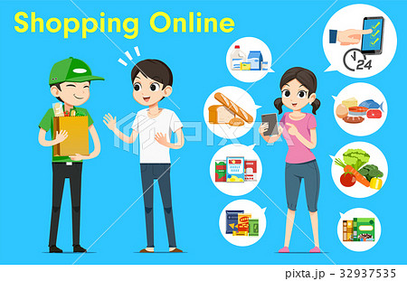 Easy E-commerce to supermarket service. 32937535