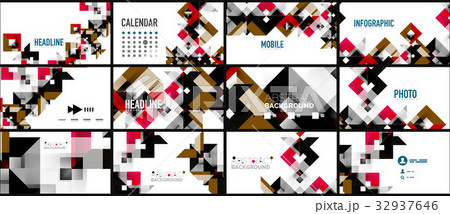 Business presentation geometric template Business presentation geometric template 32937646