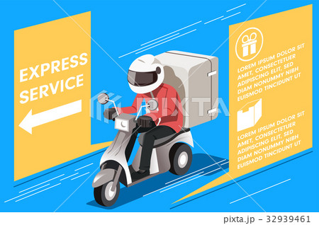 Motorcycle express service.  32939461