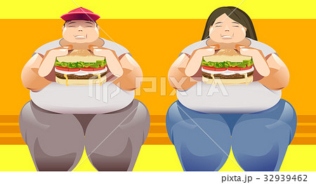 Big man and woman with the overload weight.  32939462