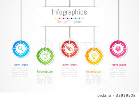 Infographic design elements with 5 options Infographic design elements with 5 options 32939508