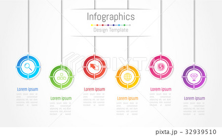 Infographic design elements with 6 options 32939510