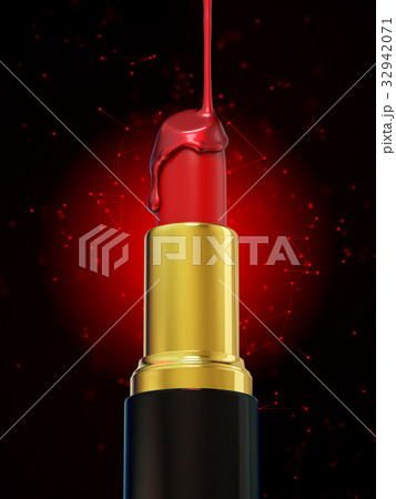 Red lipstick and nail polish on red and black Red lipstick and nail polish on red and black 32942071