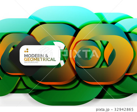 Geometric abstract background, cut chain shapes or Geometric abstract background, cut chain shapes or 32942865