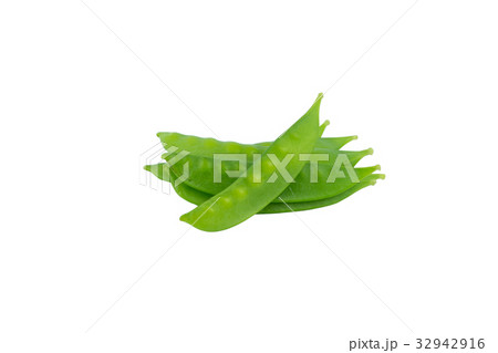 Snow peas isolated on white background.. Snow peas isolated on white background.. 32942916