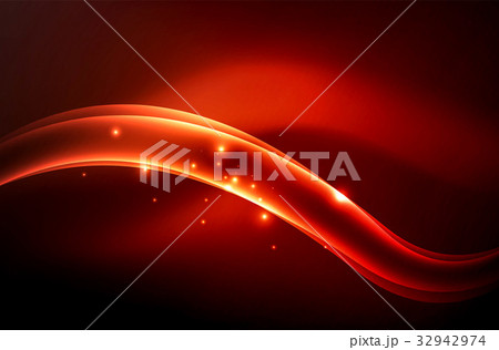 Vector glowing wave, smoke Vector glowing wave, smoke 32942974