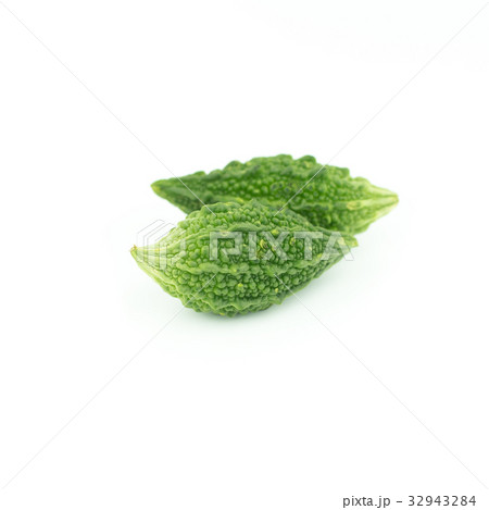 Momordica charantia isolated on white background Momordica charantia isolated on white background 32943284