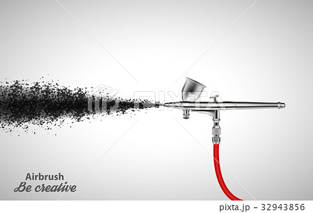 Close up of a airbrush paint sprayer isolated on 32943856