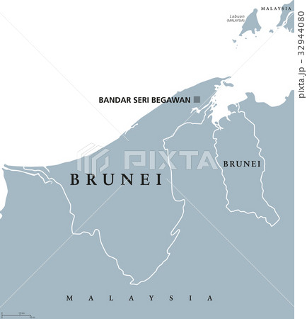 Brunei political map 32944080