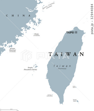 Taiwan or Republic of China ROC political map 32944084