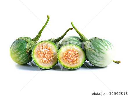 Thai eggplant isolated on white background. Thai eggplant isolated on white background. 32946318
