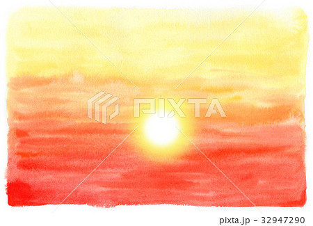 夕焼け空のイラスト素材