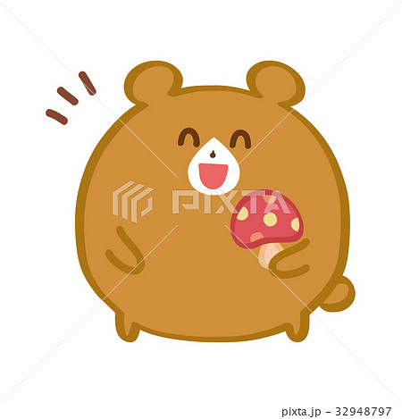 秋のキノコとクマくん 秋のキノコとクマくん 32948797