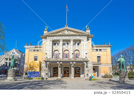 Oslo The National Theatre in Oslo city, Norway 32950415