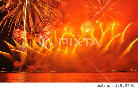 千波湖花火 千波湖花火 32950449