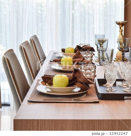 dining wooden table in modern home dining wooden table in modern home 32952247