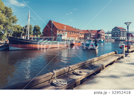 River in Klaipeda, Lithuania River in Klaipeda, Lithuania 32952418