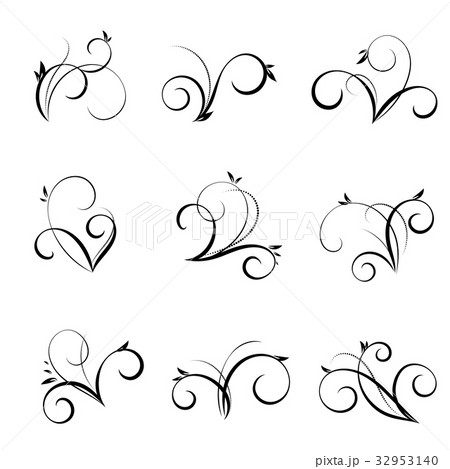Vector flourishes and swirls collection. 32953140
