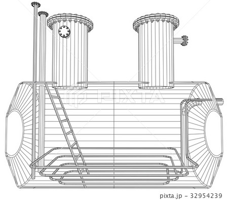 Oil tank. Wire-frame. EPS10 format. Vector created Oil tank. Wire-frame. EPS10 format. Vector created 32954239