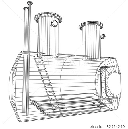 Industrial tank. Wire-frame. EPS10 format. Vector Industrial tank. Wire-frame. EPS10 format. Vector 32954240