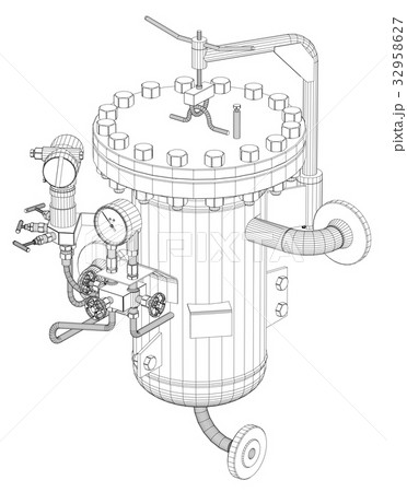 Wire-frame industrial equipment 32958627