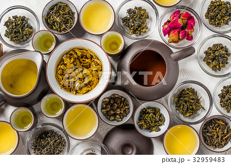 中国茶セット　Chinese tea set of beauty and health 32959483