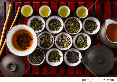 中国茶セット　Chinese tea set of beauty and health 32959496