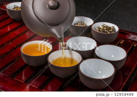 中国茶セット　Chinese tea set of beauty and health 32959499