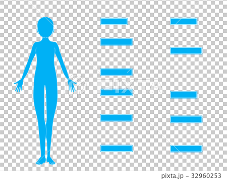 鍼灸治療の適応疾患図2(青色・説明なし) 鍼灸治療の適応疾患図2(青色・説明なし) 32960253