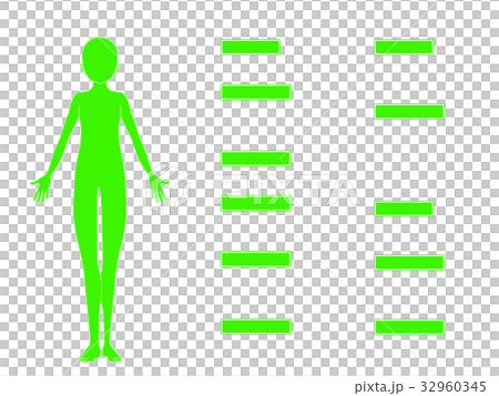 鍼灸治療の適応疾患図2（緑色・説明なし） 32960345