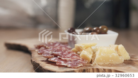 italian antipasti appetizers on table 32960653