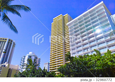 ハワイ ワイキキビーチのホテル群 ハワイ ワイキキビーチのホテル群 32960772