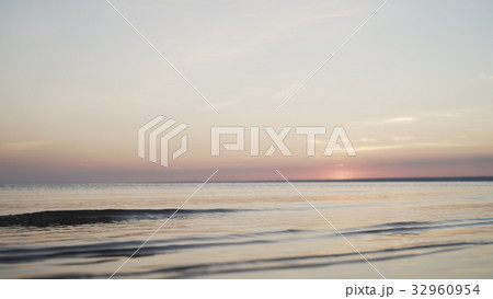 peaceful sunset over baltic sea in summer evening peaceful sunset over baltic sea in summer evening 32960954