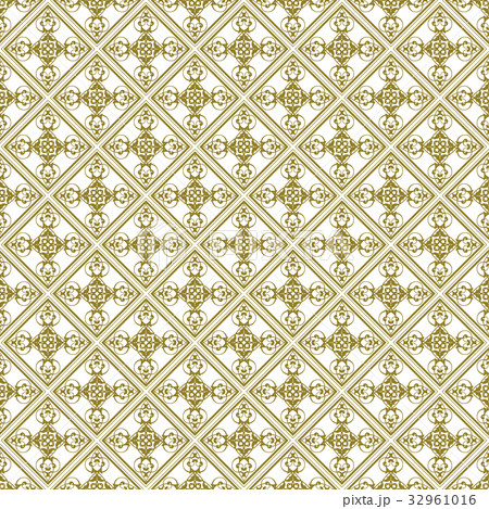 Beige Damask Decorative Pattern Backdrop. Vector. Beige Damask Decorative Pattern Backdrop. Vector. 32961016