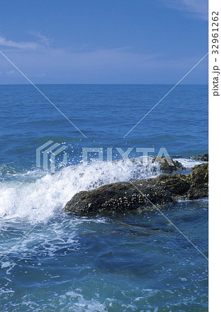 海岸 磯 波しぶき 海岸 磯 波しぶき 32961262
