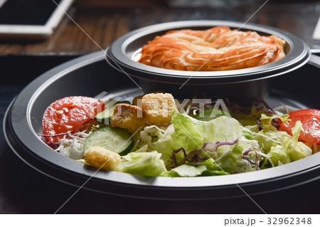 salad with bread salad with bread 32962348