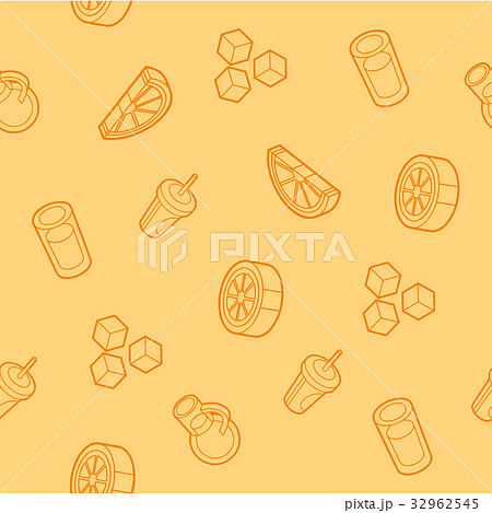 Lemonade outline isometric pattern 32962545