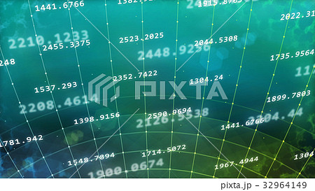 Cyberspace grid with longitude and latitude lines 32964149