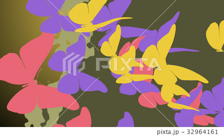 Exotic butterflies with fragile wings flying 32964161