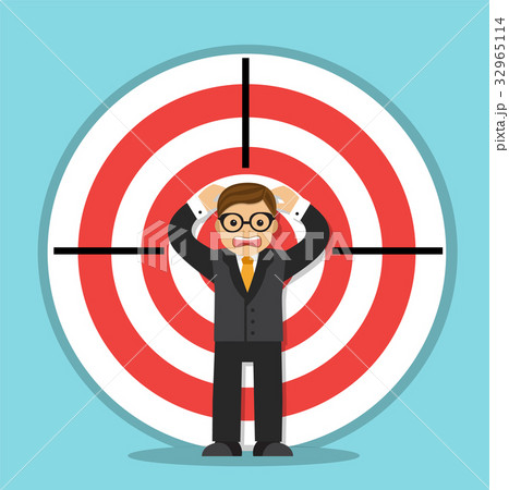 Businessman in the center of the target Businessman in the center of the target 32965114