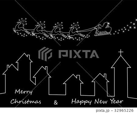New Year s, Christmas card. Abstract silhouette of New Year s, Christmas card. Abstract silhouette of 32965226