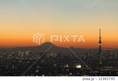 東京風景 夕景 東京風景 夕景 32965795