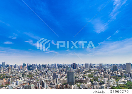 東京シティビュー 青空と都市風景 東京シティビュー 青空と都市風景 32966276