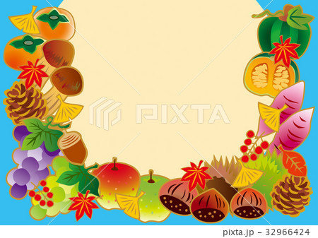 味覚秋 ポスター 横 青 味覚秋 ポスター 横 青 32966424