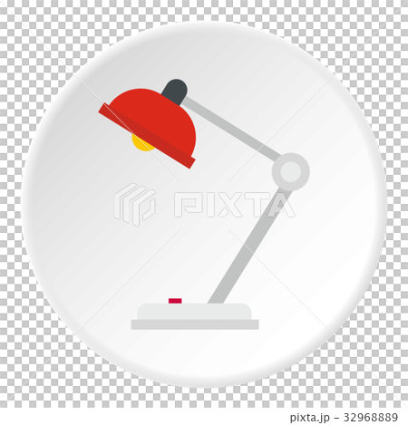 Red desk lamp icon circle Red desk lamp icon circle 32968889
